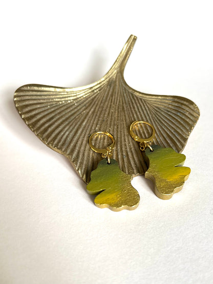 Boucles d’oreilles Gingko dégradé petit modèle