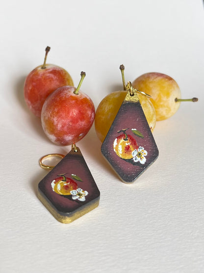 Boucles d’oreilles Mirabelles et fleurs (édition limitée)
