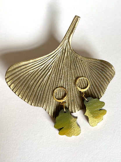 Boucles d’oreilles Gingko dégradé petit modèle