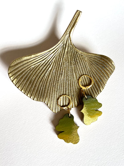 Boucles d’oreilles Gingko dégradé petit modèle