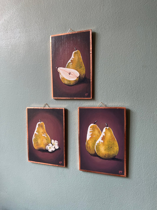 Poire et fleur de poirier