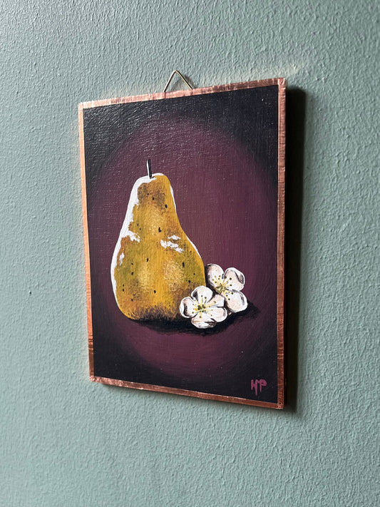 Poire et fleur de poirier