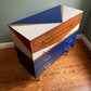 Commode vintage color block