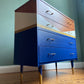 Commode vintage color block